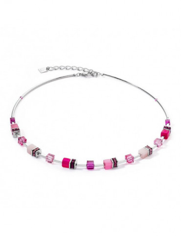 COEUR DE LION Collier GeoCUBE® Iconic Lite Magenta