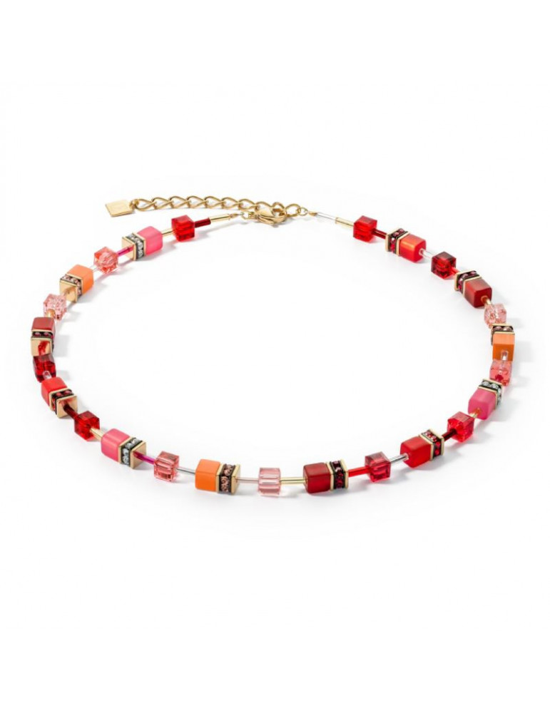 COEUR DE LION Collier GeoCUBE® Iconic Or Rouge