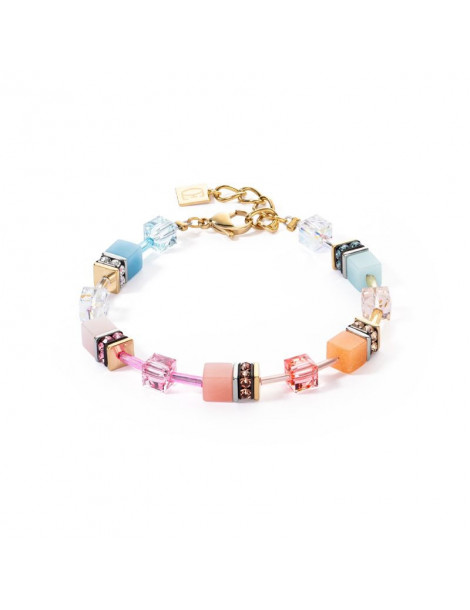 COEUR DE LION Bracelet GeoCUBE® Iconic Aqua Apricot