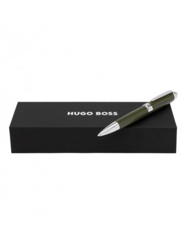 HUGO BOSS Stylo Bille Icon Kaki Chrome