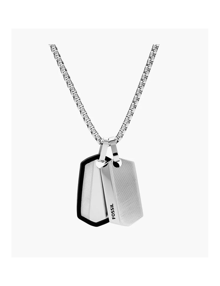 FOSSIL Collier Chevron Plaque Militaire