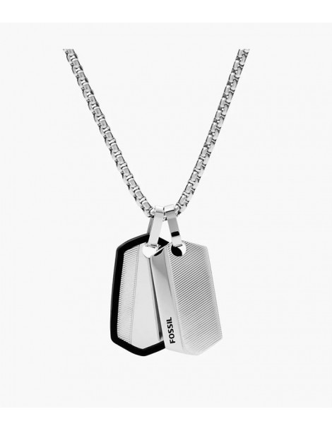 FOSSIL Collier Chevron Plaque Militaire