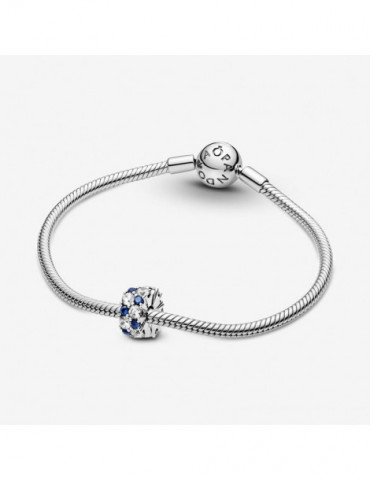 PANDORA Charm Clip Scintillant Incolore & Bleu