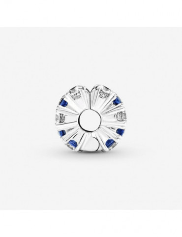 PANDORA Charm Clip Scintillant Incolore & Bleu