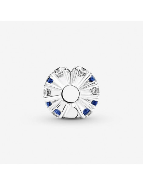 PANDORA Charm Clip Scintillant Incolore & Bleu