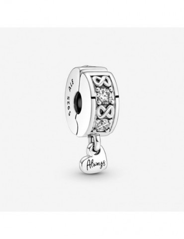 PANDORA Charm Clip Pavé Ma Famille Pour Toujours