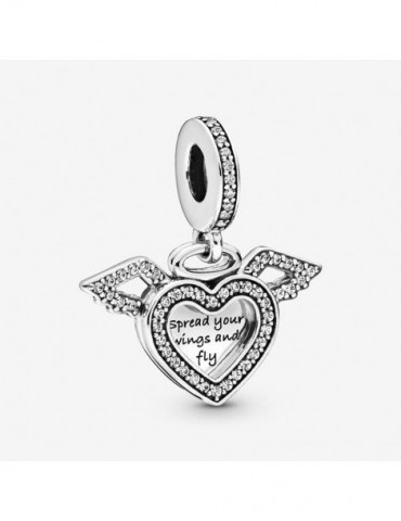 PANDORA Charm Pendant Cœur et Ailes d'Ange