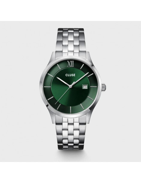 CLUSE Montre Aravis 3-Hand Steel Silver Green