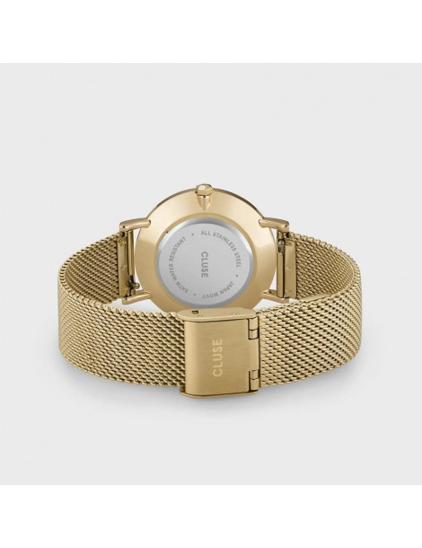 CLUSE Montre Minuit Mesh Gold White