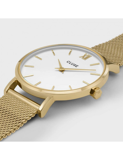 CLUSE Montre Minuit Mesh Gold White