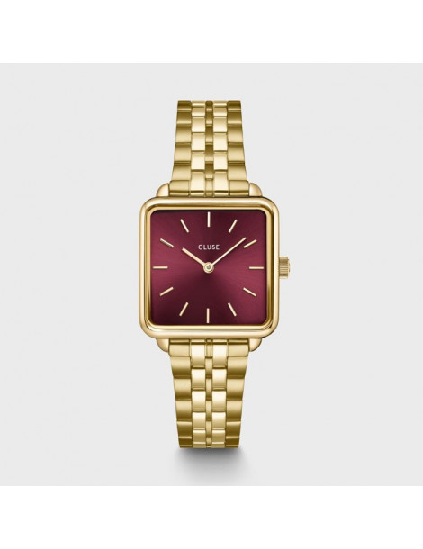CLUSE Montre Tétragone Steel Dark Cherry Gold CLUSE Montre Tétragone Steel Dark Cherry Gold