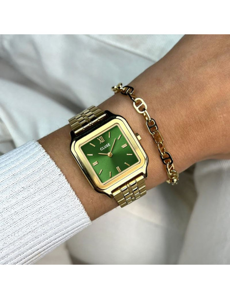 CLUSE Montre Gracieuse Steel Forest Green Gold