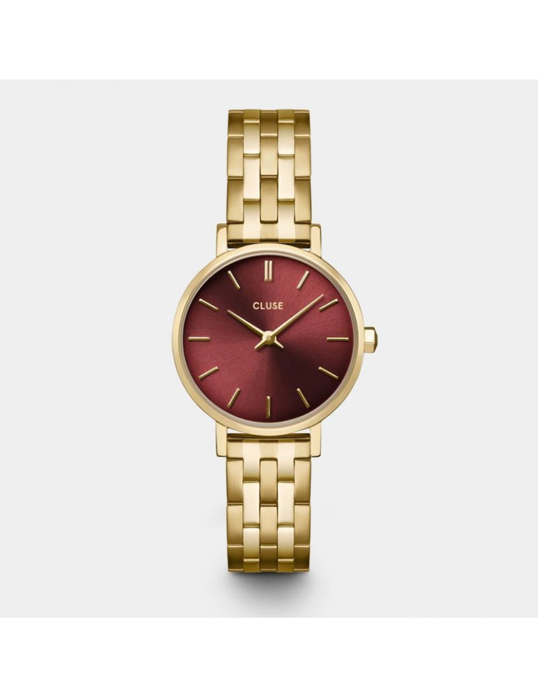 CLUSE Montre Boho Chic Petite Steel Dark Cherry Gold