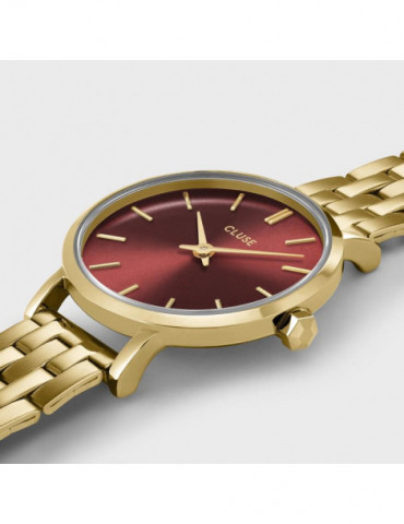 CLUSE Montre Boho Chic Petite Steel Dark Cherry Gold