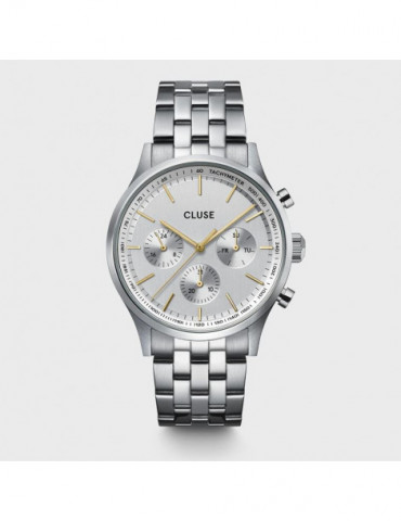 CLUSE Montre Anthéor Multifunction Watch Steel Silver Bicolour