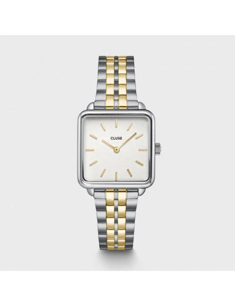 CLUSE Montre Tétragone Steel Coconut Milk Bicolor