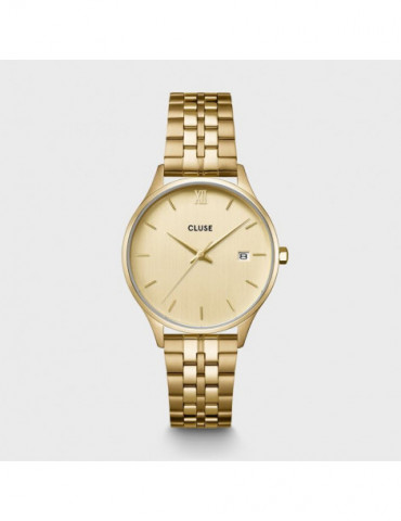 CLUSE Montre Minuit Date Steel Full Gold