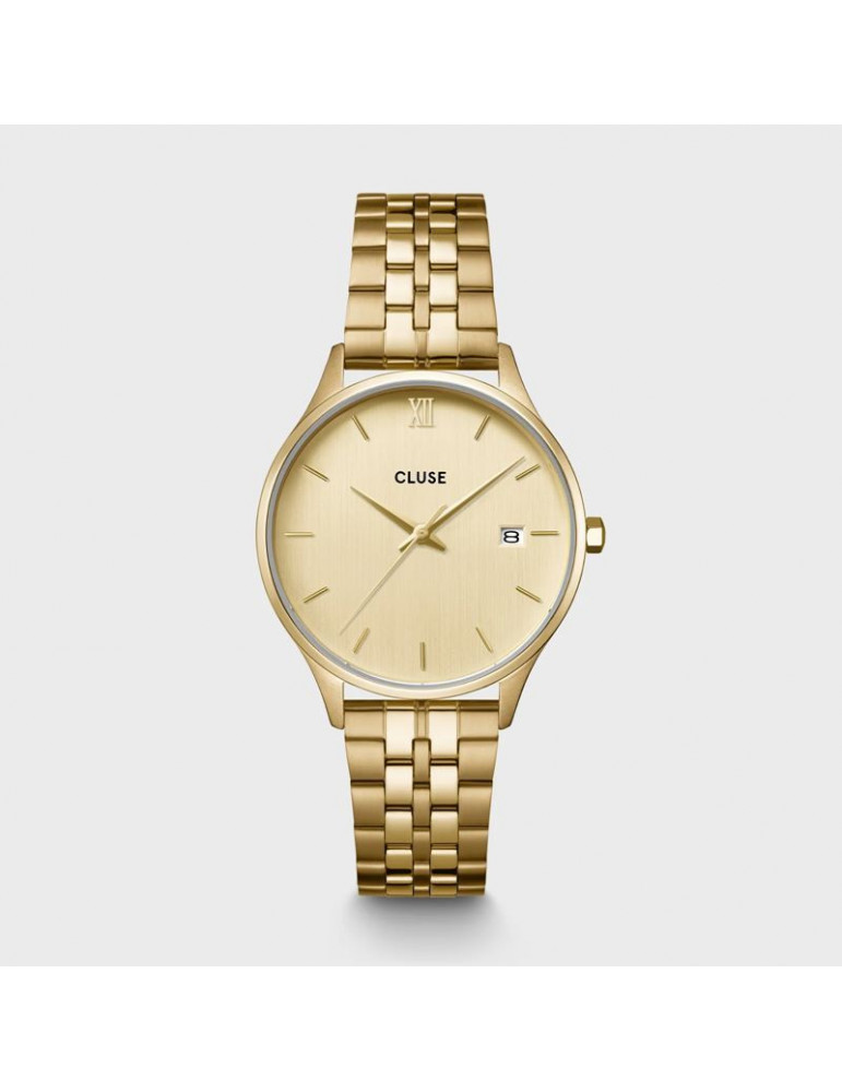 CLUSE Montre Minuit Date Steel Full Gold