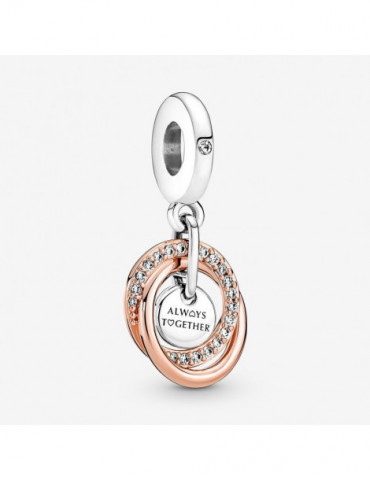 PANDORA Charm Pendant Cercles Ma Famille Pour Toujours