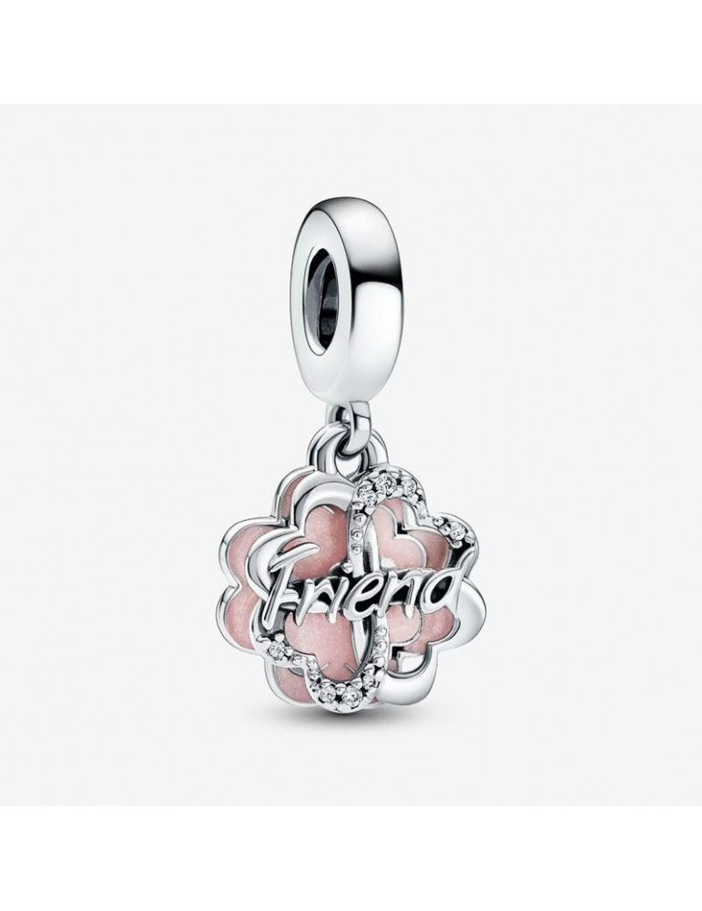 PANDORA Charm Pendant Double Trèfle à Quatre Feuilles de l'Amitié