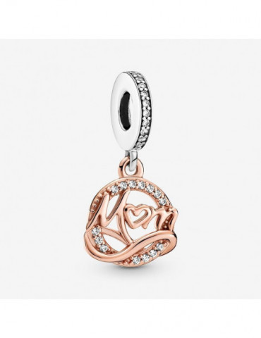 PANDORA Charm Pendant Mum (Maman) Bicolore