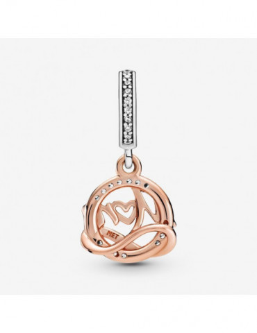 PANDORA Charm Pendant Mum (Maman) Bicolore