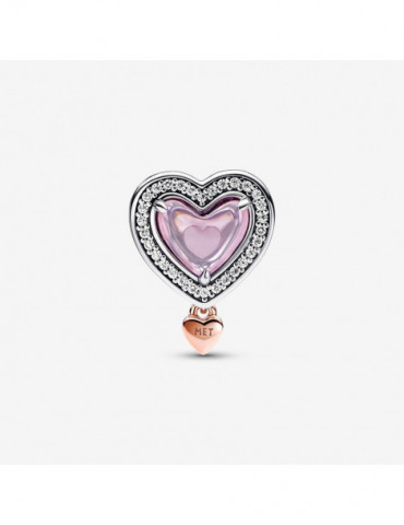 PANDORA Charm Maman & Coeur Ajouré Bicolore