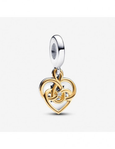 PANDORA Charm Pendant Double Maman Diamant de Synthèse