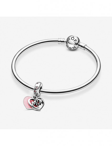 PANDORA Charm Pendant Cœur Inscription Mum (Maman)