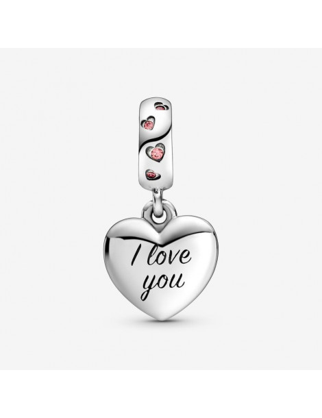 PANDORA Charm Pendant Cœur Inscription Mum (Maman)