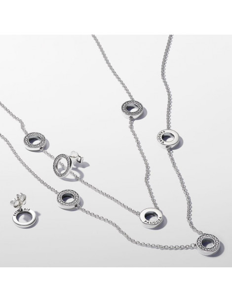 PANDORA Collier à Chaîne Cercles Pavé