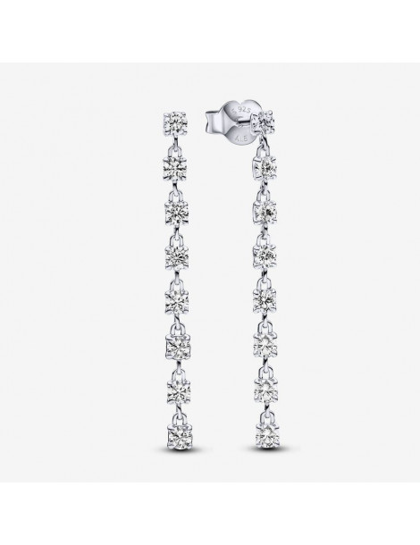 PANDORA Pendants d’Oreilles Huit Pierres Scintillantes