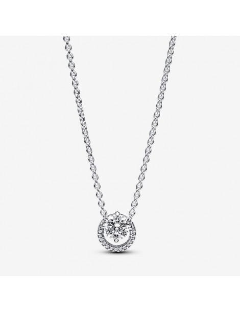 PANDORA Collier Pendentif Halo Rond Scintillant