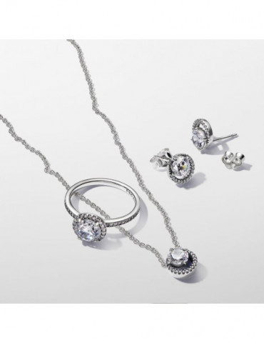 PANDORA Collier Pendentif Halo Rond Scintillant