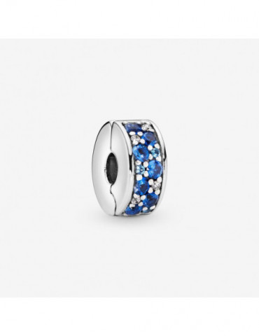 PANDORA Charm Clip Pavé Bleu