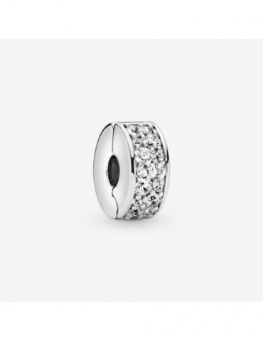 PANDORA Charm Clip Pavé Transparent