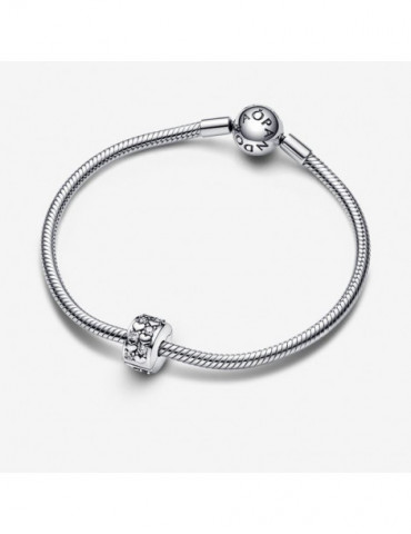 PANDORA Charm Clip Pendant Coeurs de l'Infini Scintillants