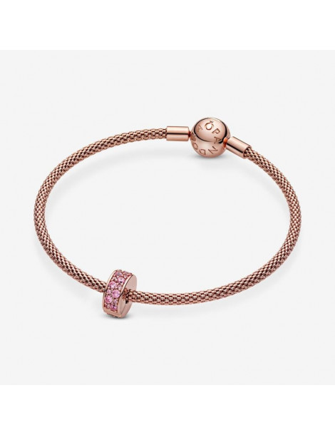 PANDORA Charm clip pavé rose