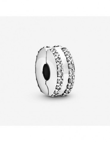 PANDORA Charm clip pavé double rang