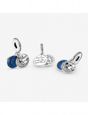 PANDORA Charm pendentif lune et ciel bleu