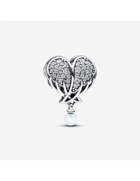 PANDORA Charm Cœur & Ailes d’Ange Scintillantes