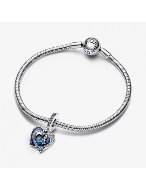 PANDORA Charm Pendant Double Cœur Étoile Filante