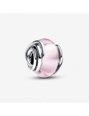 PANDORA Charm Murano Rose et Cercles