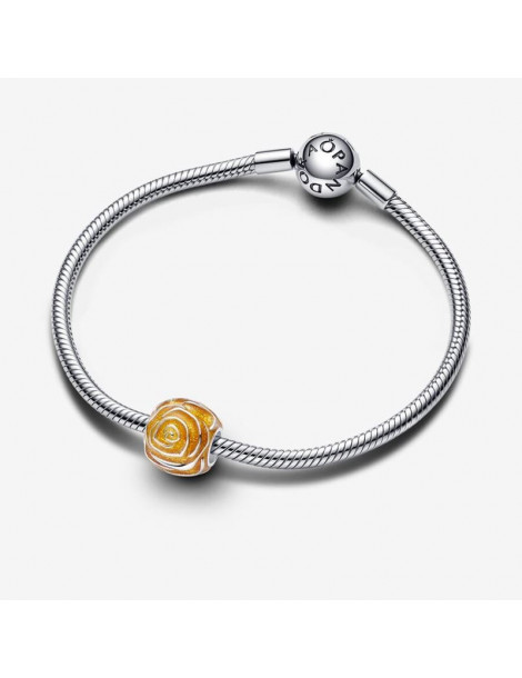 PANDORA Charm Rose Jaune en Fleur