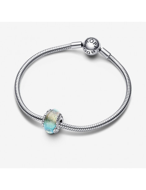 PANDORA Charm Multicolore & Plume Courbe