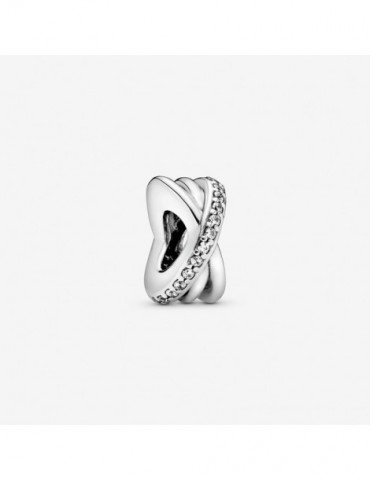 PANDORA Charm Espaceur Scintillant & Lignes