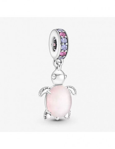 PANDORA Charm Pendant Tortue de Mer Rose en Verre de Murano