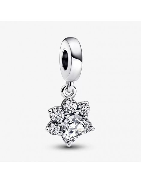 PANDORA Charm Pendan Empreinte de Patte Scintillante