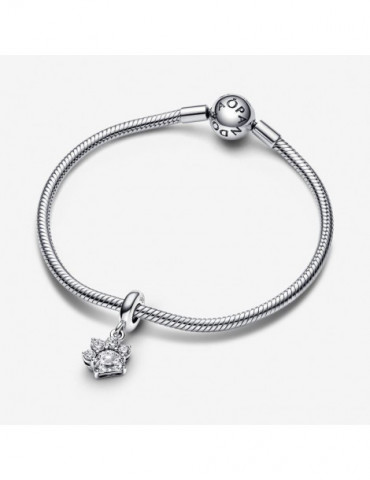 PANDORA Charm Pendan Empreinte de Patte Scintillante