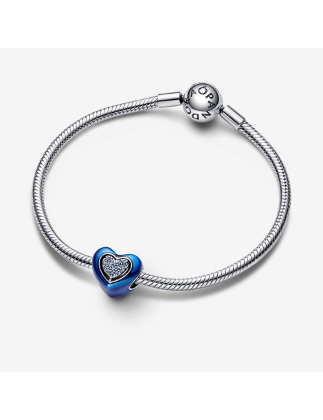 PANDORA Charm Cœur Rotatif Bleu